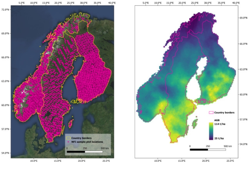 Large-scale forest resource mapping with spatial gaps in the training data: Comparison of different modeling approaches